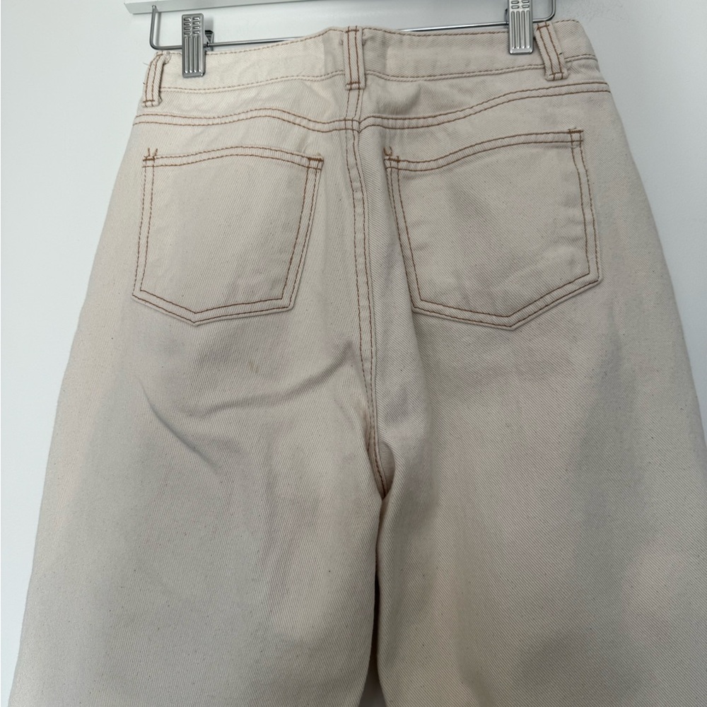 First - Reason Cream High Rise Jeans - Picture 4 of 5